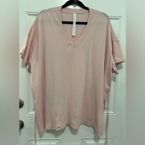 Lululemon Side Tie V-Neck Tshirt in  Pink Mist